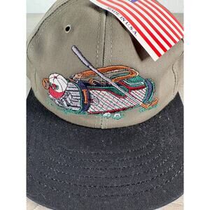 Vintage Golf Hat Cap Embroidered Golf Bag Clubs USA Made Snapback NWT